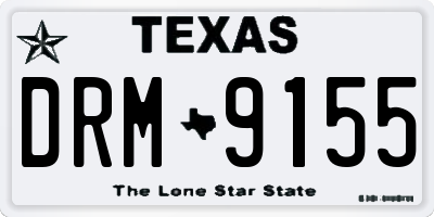 TX license plate DRM9155
