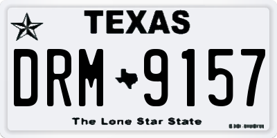 TX license plate DRM9157