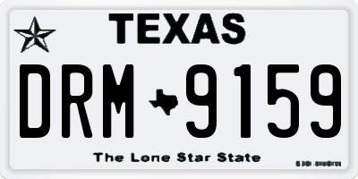 TX license plate DRM9159