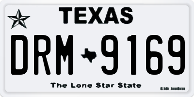 TX license plate DRM9169