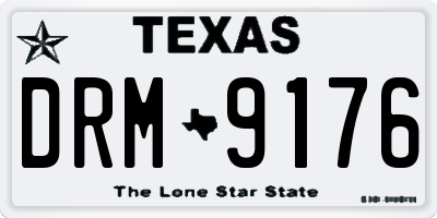 TX license plate DRM9176