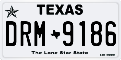 TX license plate DRM9186