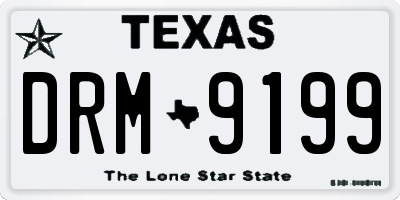 TX license plate DRM9199