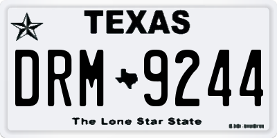 TX license plate DRM9244