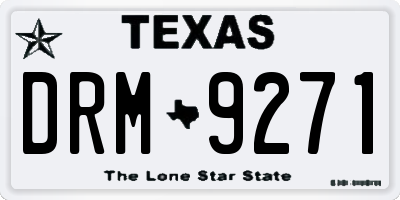 TX license plate DRM9271