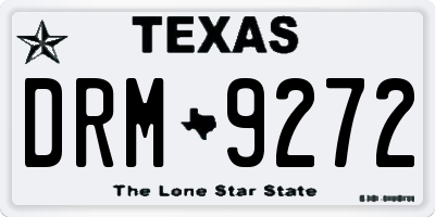 TX license plate DRM9272