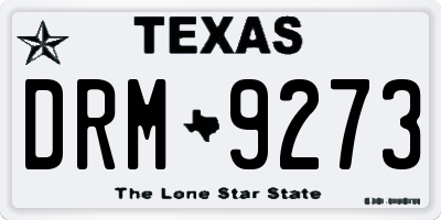 TX license plate DRM9273