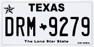TX license plate DRM9279