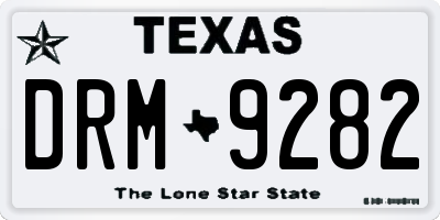 TX license plate DRM9282