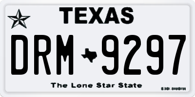 TX license plate DRM9297