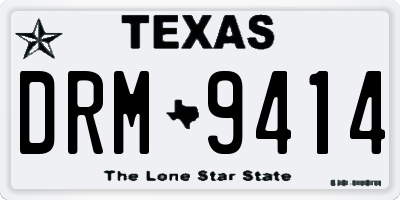 TX license plate DRM9414