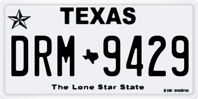 TX license plate DRM9429