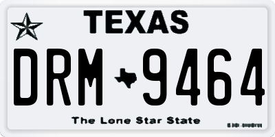 TX license plate DRM9464