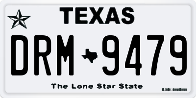 TX license plate DRM9479