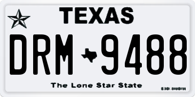 TX license plate DRM9488