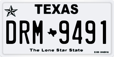 TX license plate DRM9491