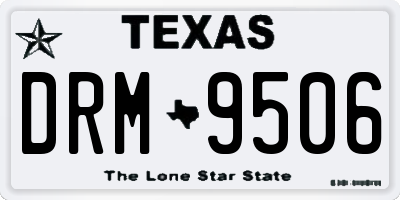 TX license plate DRM9506