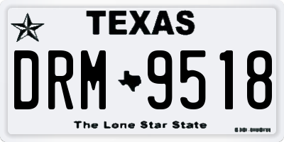 TX license plate DRM9518