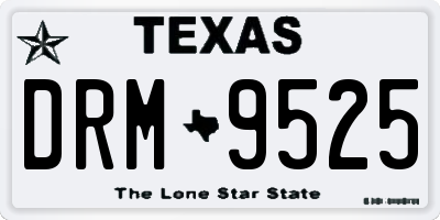 TX license plate DRM9525