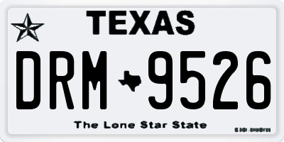 TX license plate DRM9526