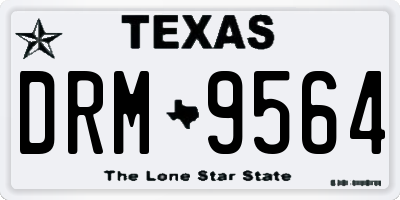 TX license plate DRM9564