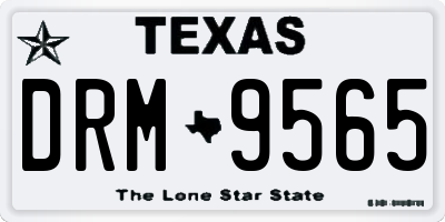 TX license plate DRM9565