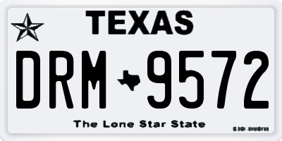 TX license plate DRM9572