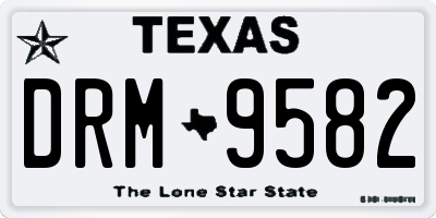 TX license plate DRM9582