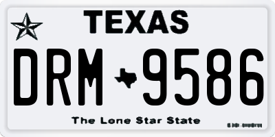 TX license plate DRM9586