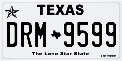 TX license plate DRM9599