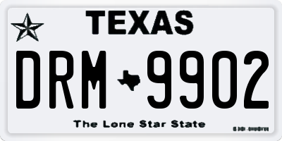 TX license plate DRM9902