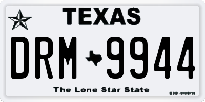 TX license plate DRM9944