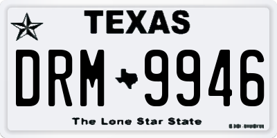 TX license plate DRM9946