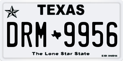 TX license plate DRM9956