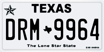 TX license plate DRM9964
