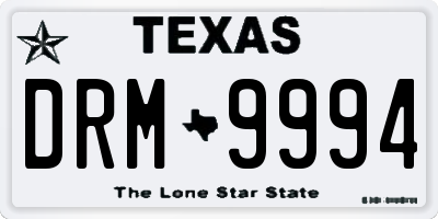 TX license plate DRM9994