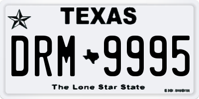 TX license plate DRM9995