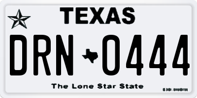 TX license plate DRN0444