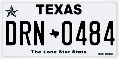 TX license plate DRN0484