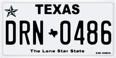 TX license plate DRN0486