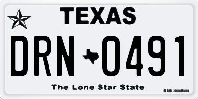 TX license plate DRN0491