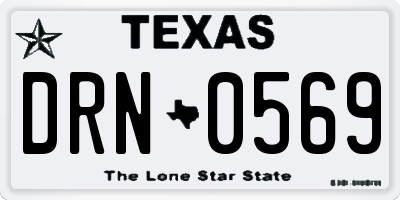 TX license plate DRN0569