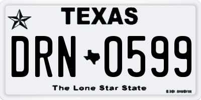 TX license plate DRN0599