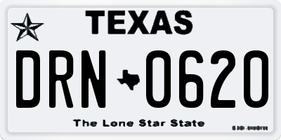 TX license plate DRN0620