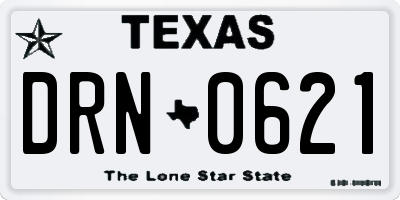 TX license plate DRN0621