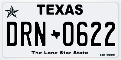 TX license plate DRN0622
