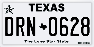 TX license plate DRN0628