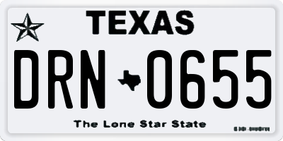 TX license plate DRN0655