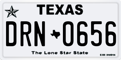 TX license plate DRN0656