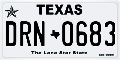 TX license plate DRN0683